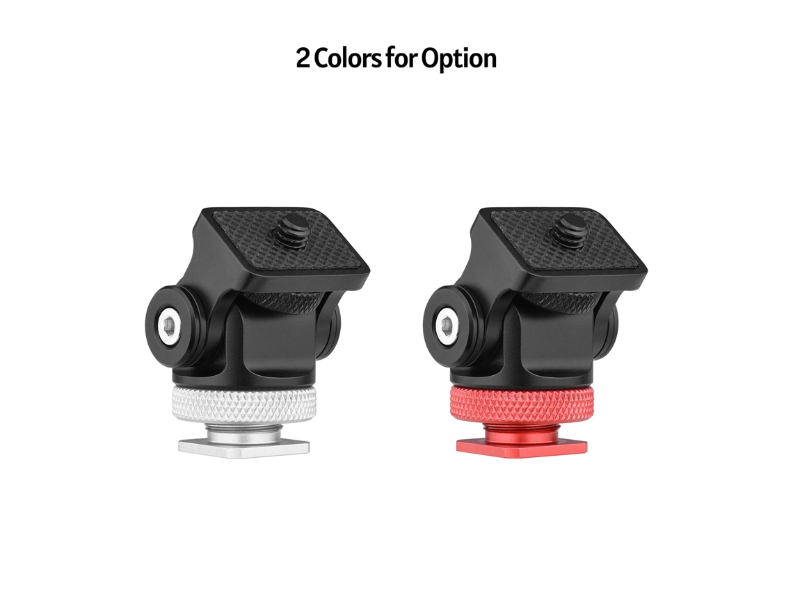 Adaptadores Para Monitor De Cámara Com Rotação 360°, Suporte Cold Shoe 1/4'' Para Luz Led Microfone