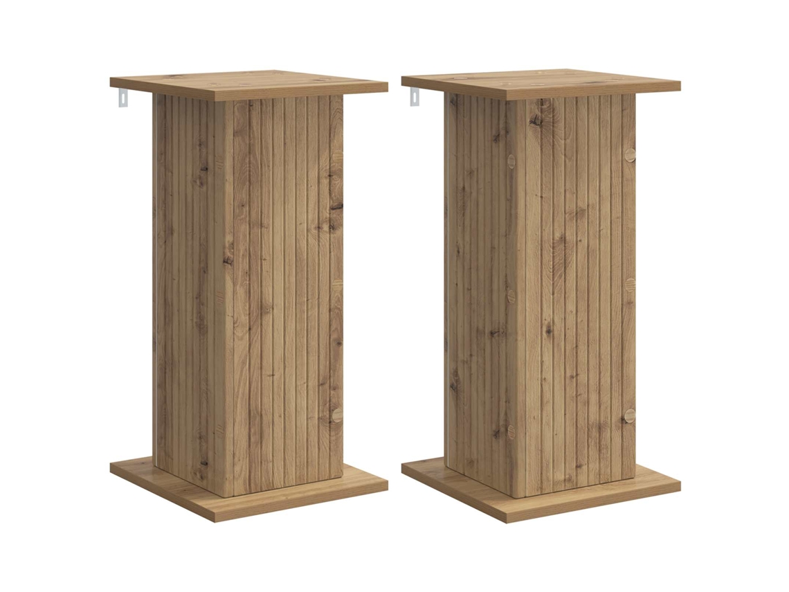 Conjunto 2 Suporte Moderno Para Plantas Vidaxl Castanho Derivados De Madeira (30,5 X 30 X 60,5 Cm)