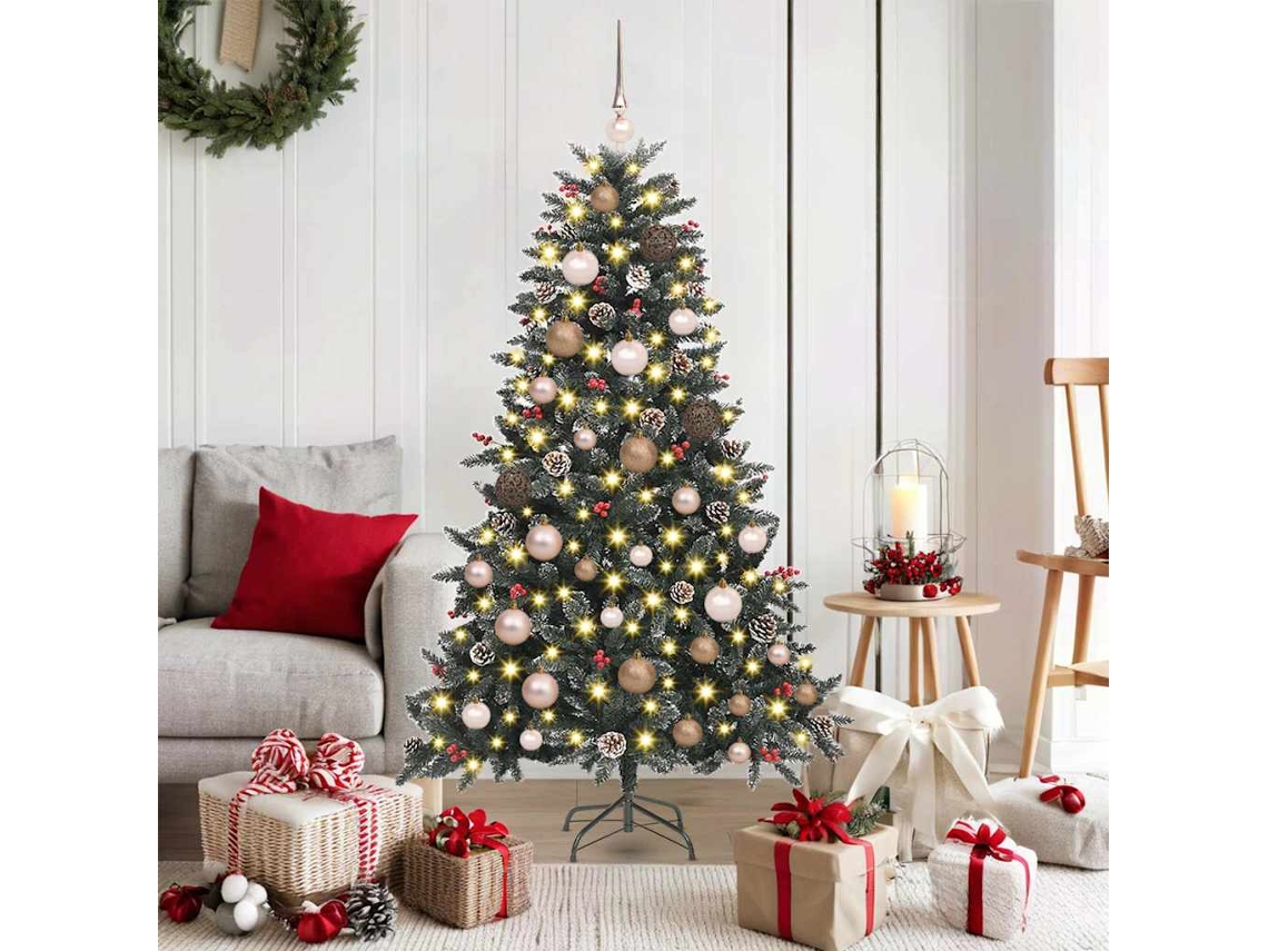 Vidaxl Árvore De Natal Artificial Verde 150 Cm Pvc, Plástico E Aço