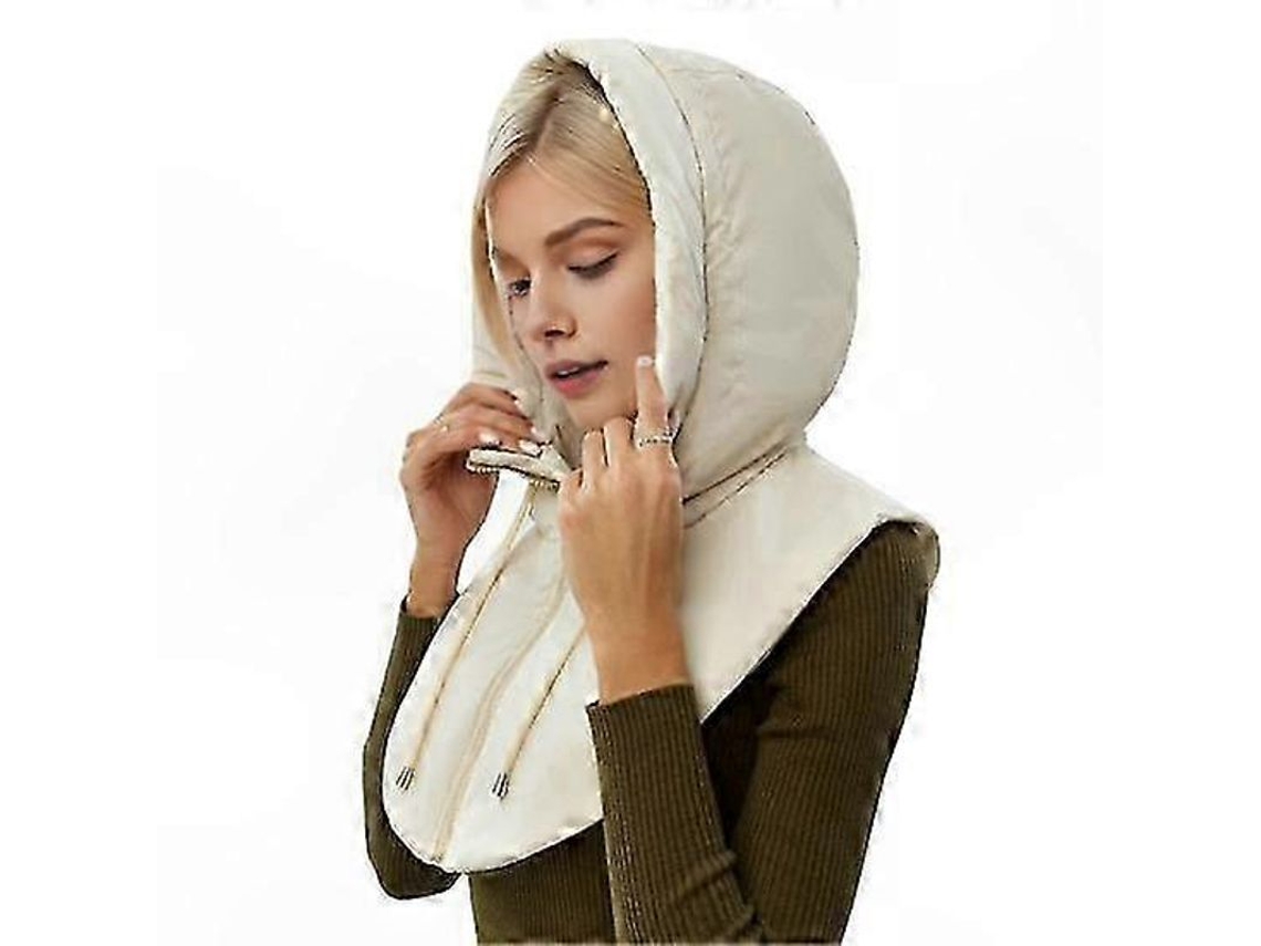 Colete Com Capuz Feminino Versátil Para Camadas, Acolhedor E Estiloso Para Inverno Bege