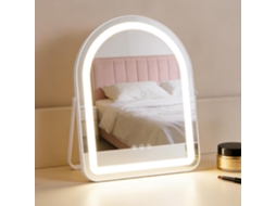 Espelho de Maquilhagem Led Hollywood NETTLIFE 35x45cm Espelho de Mesa Sensível Ao Toque e com Intensidade Ajustável, 3 Modos de Luz
