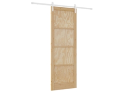 Porta Deslizante Natural e Branco 83 X 232 Cm MAISON EXCLUSIVE