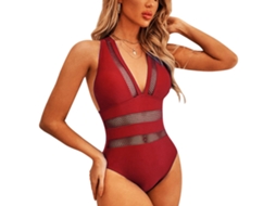 Maiô de Banho Feminino V Profundo com Apoio Torácico Vermelho S