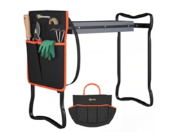 Banco de Jardim Dobrável com Almofada de Eva e Bolsa para Ferramentas, Capacidade 150 kg S/MARCA