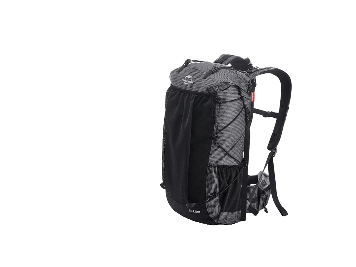 Mochila De Caminhada Naturehike, Grande Capacidade, Design Ergonômico, 60l, Preta, Para Transporte E Organização Prática Dos Artigos Indicados