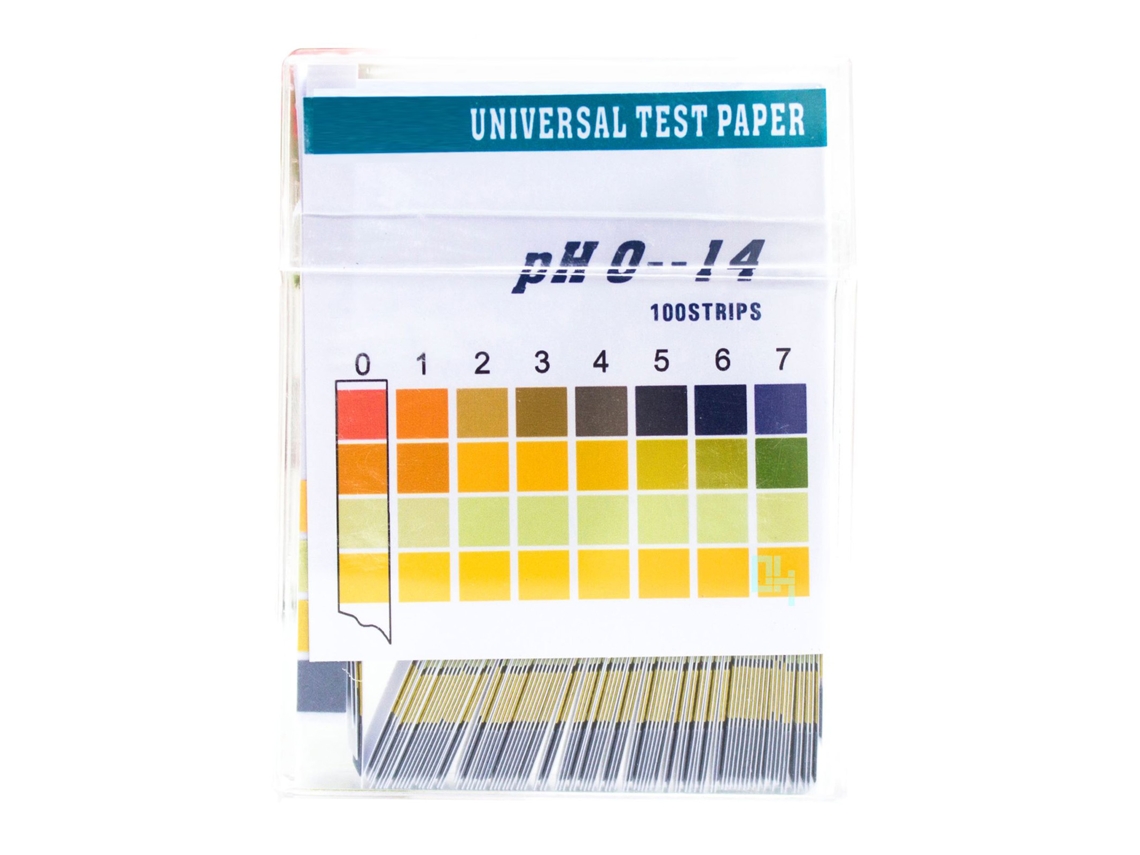 2 pacotes de tiras de teste de pH profissionais com caixa para laboratórios residências 200 unidades faixa pH 0-14 S/MARCA