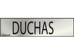Sinal Informativo NORMALUZ "Duches" (Inox Adesivo 0.8Mm) 5X20Cm