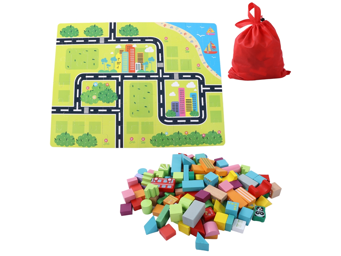 Bloques De Madera Para Construir Y Apilar, Juego Educativo De Aprendizaje Para Niños