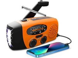 Rádio Solar, Portátil com Manivela, Gerador Am/fm, de Emergência Pacote Energ Ia Carregamento 2000mah GOKOCO
