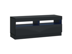 Vidaxl Gabinete De Tv Led Preto Derivados De Madeira