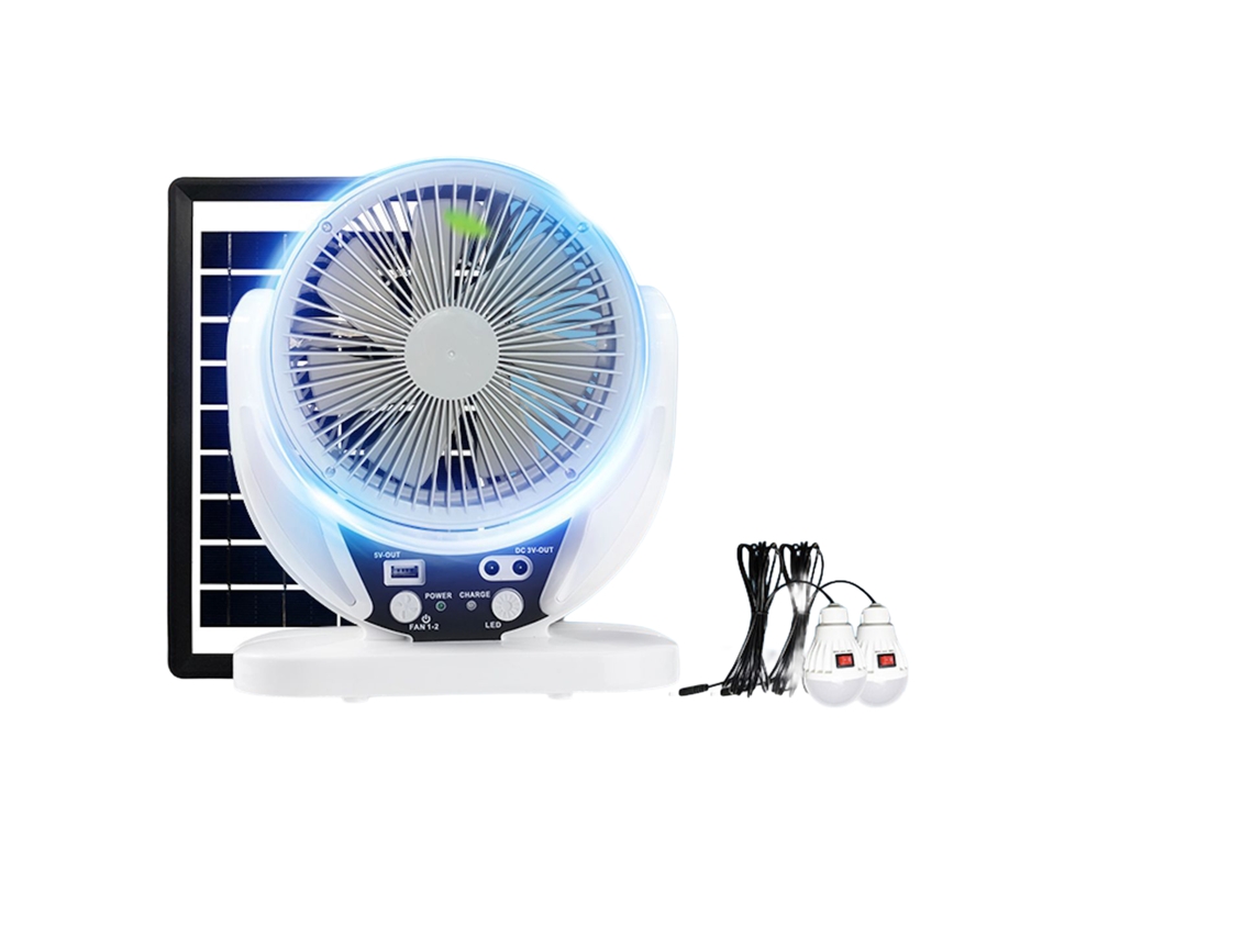 Laxiscreed Ventilador Solar Com Lanterna Usb De 6 Polegadas, Portátil E Multifuncional