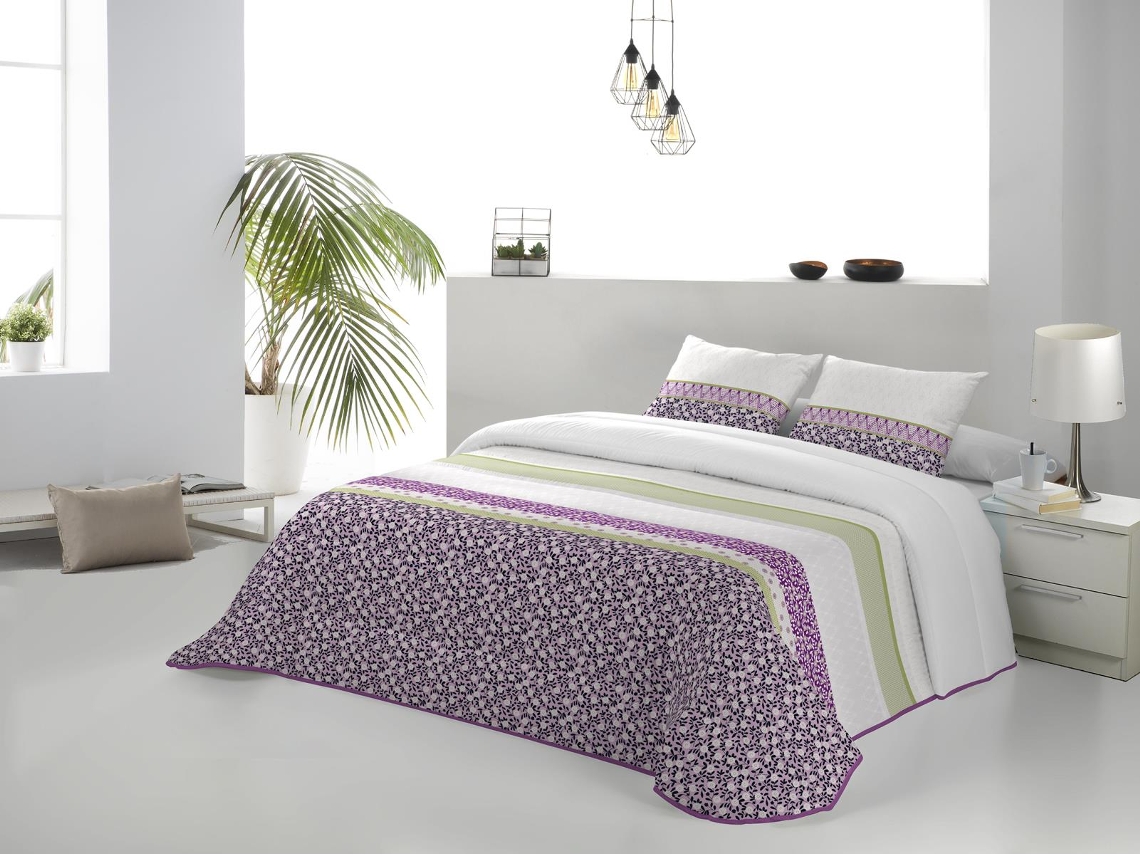 Colcha JVR Lena (Poliéster - Roxo - 160 cm)