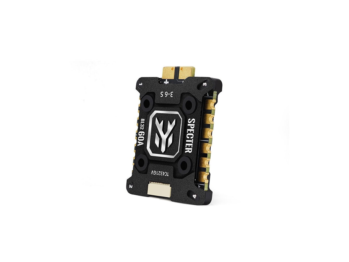 Controlador de Velocidade Brushless Hglrc Specter 60a 3 6s Blheli_32 128k 4 em 1 com Dissipador de Calor para Drones de Corrida Fpv Freestyle. MDUG
