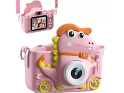 Câmera Mini Dinossauro Para Crianças, Câmera Dupla Hd De 4800 W