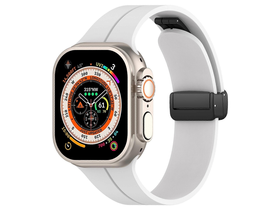 Pulseira De Silicone Para Relógio Xdfind Com Fivela Dobrável Preta E Ranhura Plana