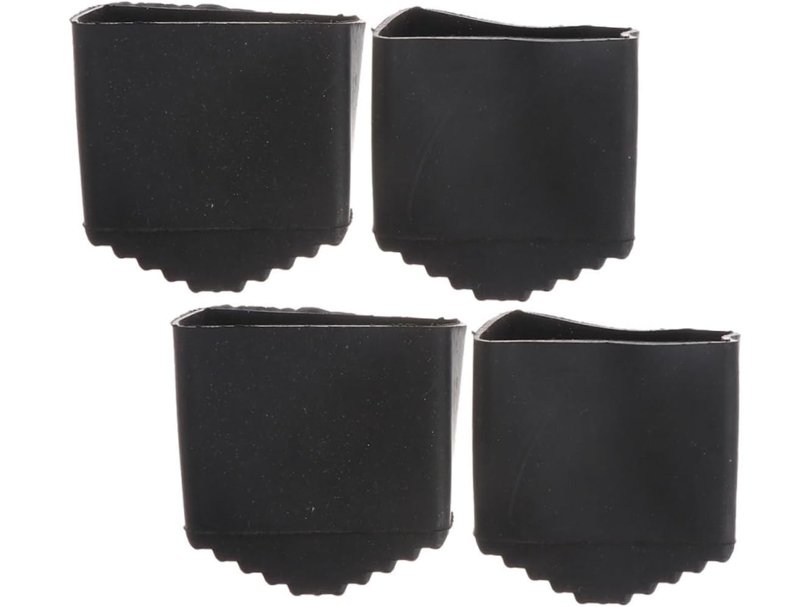 Conjunto De 4 Protetores Borracha Antiderrapantes Para Pés Escada, Com Alta Fricção E Absorção De Impacto