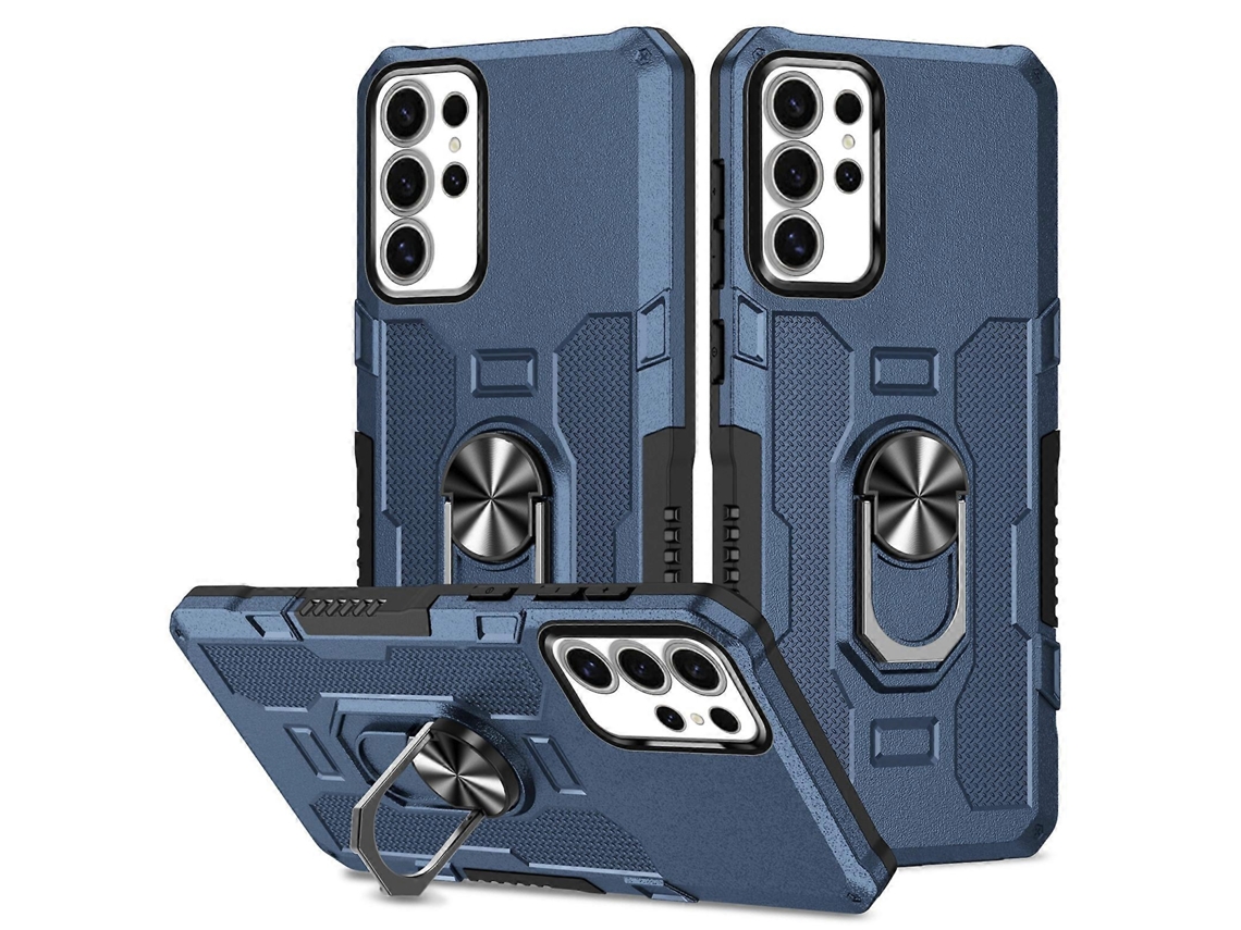 Capa De Celular Híbrida Com Suporte De Anel E Armadura