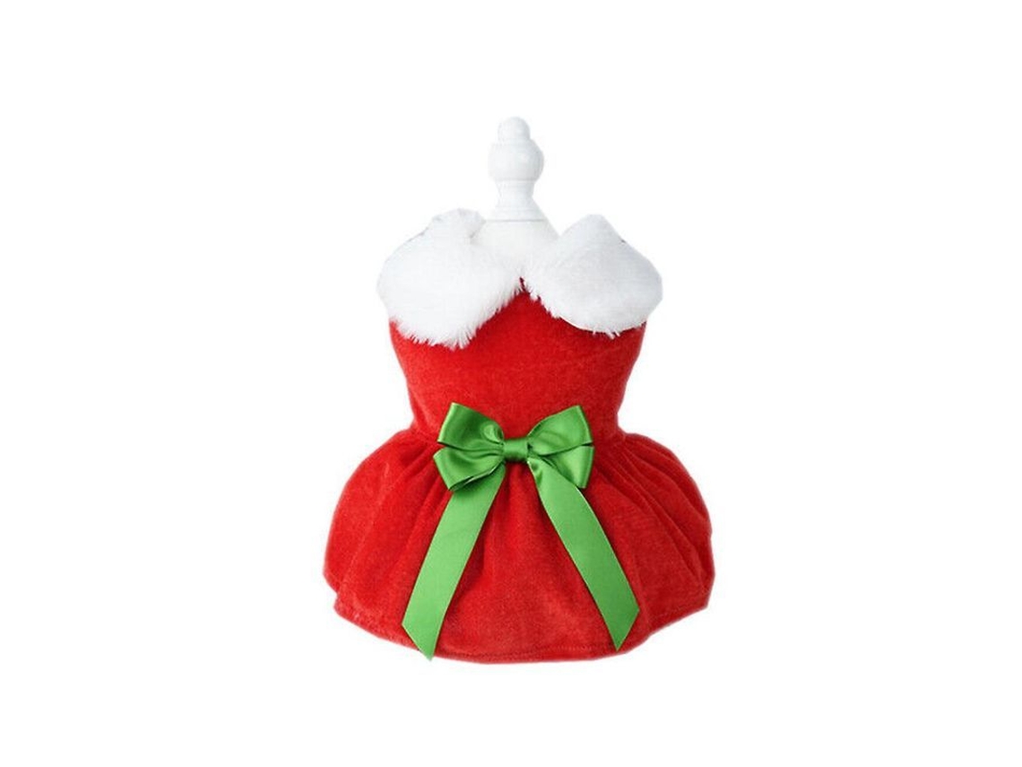 2026 vestido Navideño para Perro Gato Con Cuello de Pelo Traje Papá Noel Invierno Mascota