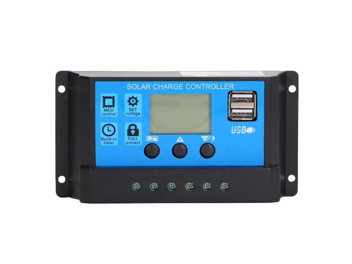 Controlador de Carga Solar 30a com Display Lcd 12v/24v Identificação Automática | S/MARCA