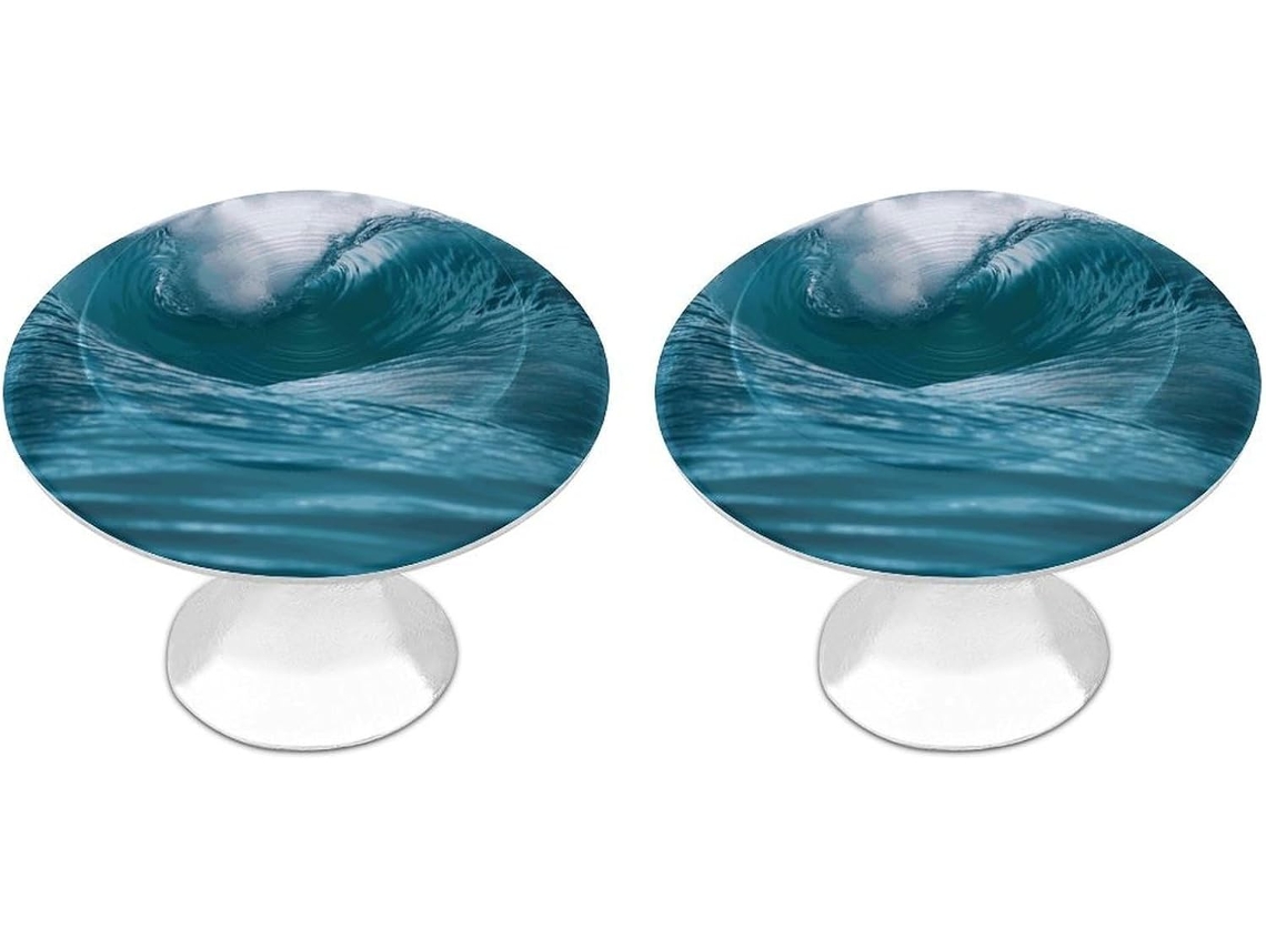 Puxadores Redondos Em Aço Inoxidável Com Design De Ondas Do Mar Para Armários, Puxadores Modernos Para Gavetas De
