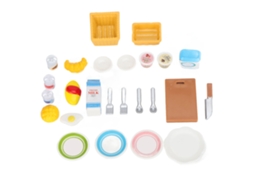 Mali conjunto de Utensílios de Cozinha em Miniatura 1:12 para Casinha de Boneca 25 Peças