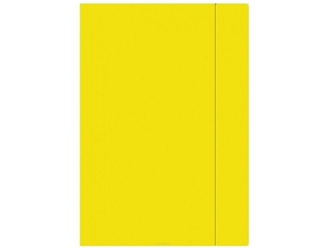 Pasta De Documentos A4 Com Elástico, Cor Amarelo Kreska