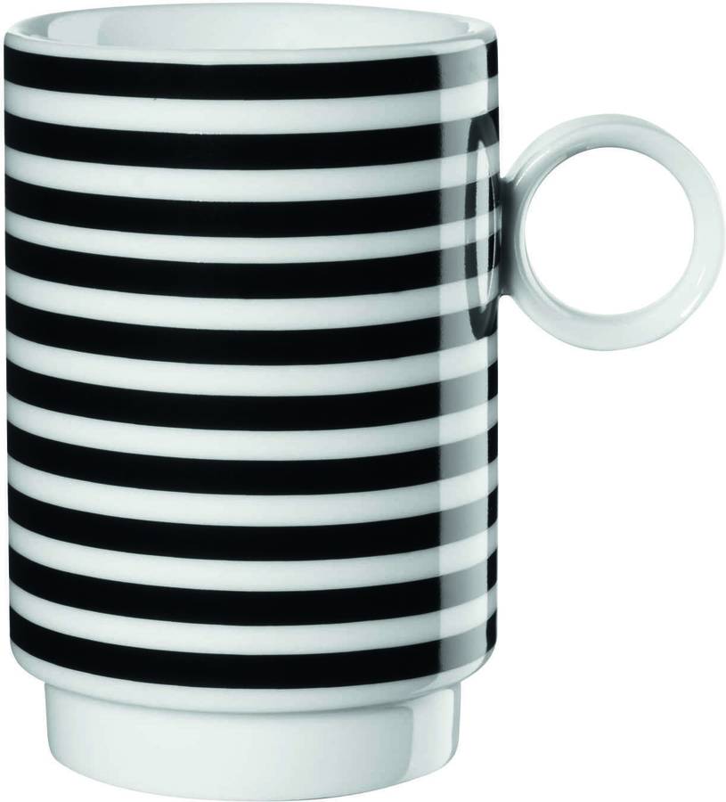 Conjunto 2 Canecas ASA Memphis Riscas Horizontal (Porcelana - 250 ml)