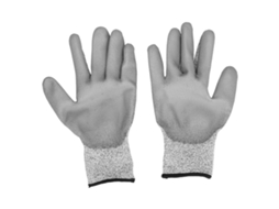 Luvas anti corte Primerox nível 5, cinza, para jardinagem e carpintaria