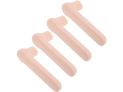 Conjunto De 4 Capas Silicone Bege Para Maçanetas Portas