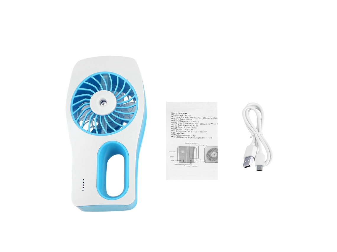 Laxiscreed Ventilador De Névoa Usb Portátil E Recarregável, Refrescante E Umidificante Para Atividades Ao Ar Livre