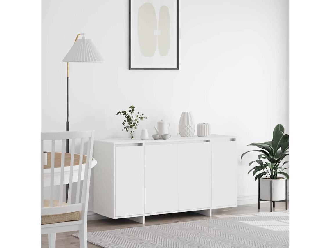 Vidaxl Buffet Branco 135 X 41 X 75 Cm Derivados De Madeira