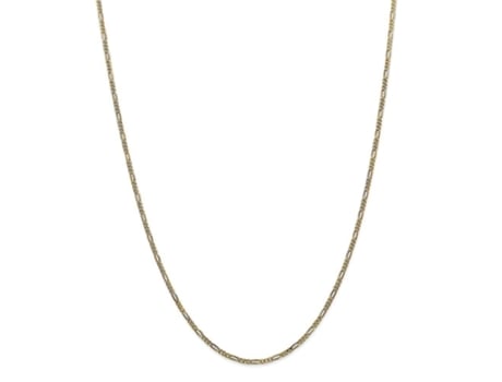Fecho De Lagosta Em Ouro Amarelo Sólido 14k 1.80mm Flat Figaro Chain Necklace Chain Colar Para Mulheres E Homens Comprimento Hengjian
