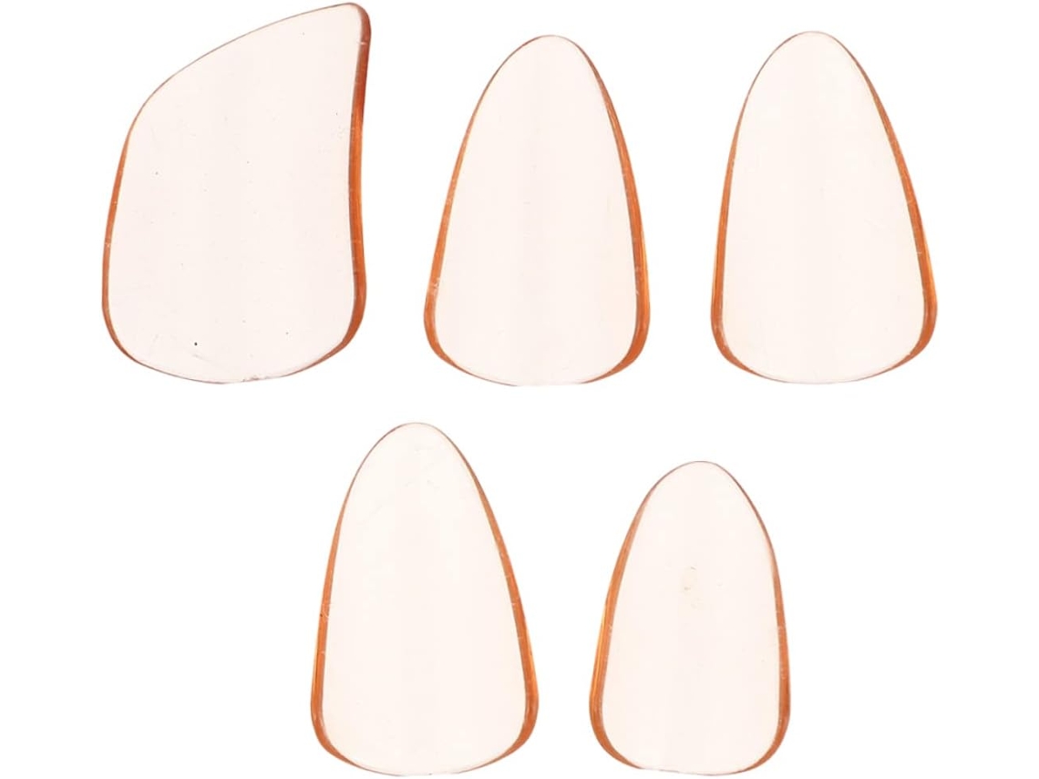 Protetores de unhas em policarbonato laranja, conjunto de 5 peças, para guzheng, acessórios para nail art.