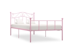 Bed Frame, Bed Frames Vidaxl Cor-de-rosa Metal (90 X 200 Cm)