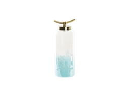 Vaso de Vidro e Metal, 14,5 Cm, Azul, 19x15x41 Cm ALEXANDRA HOUSE LIVING