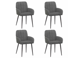 Maison Exclusive - Cadeiras De Jantar 4 Unid. Veludo Cinzento-escuro
