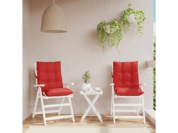 Vidaxl Almofadões Cadeira Encosto Baixo 2 Pcs Tecido Oxford Vermelho