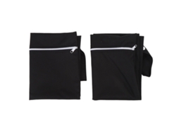 2pcs Sacos Molhados Impermeáveis Com Fecho Zíper Preto Para Viagens Ao Ar Livre