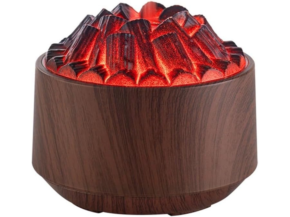 Umidificador Usb De Aromaterapia Flame 300 Ml Com Cores Luz Ajustáveis E Alto Volume Névoa Para Casa