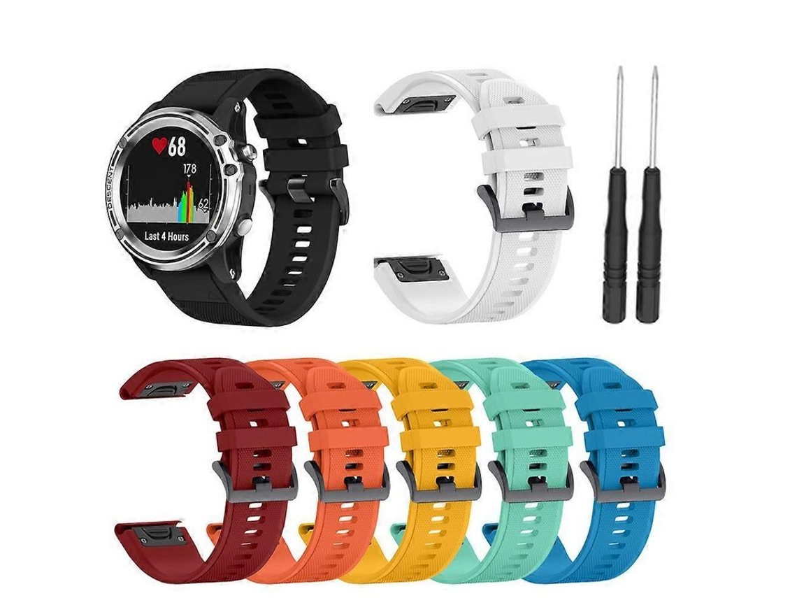 Correa De Repuesto Para Garmin Fenix 5s Plus 6s Pro, Silicona 20mm Pulsera Inteligente Amarilla 16,5*6*1 Amarillo