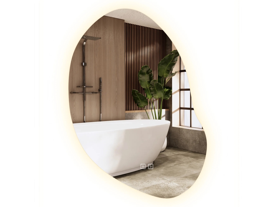 Espelho de Parede REA Led P11230 Cloud C Grey 80x60cm