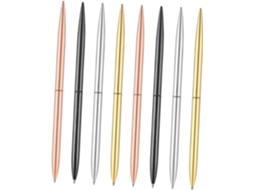 Canetas Esferográficas , Conjunto De 8 Unidades, Decorativas Metal Com