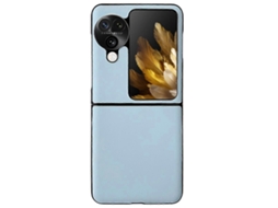 Capa De Celular Com Textura De Couro De Cor Sólida Morandi Para Oppo Find N3 Flip