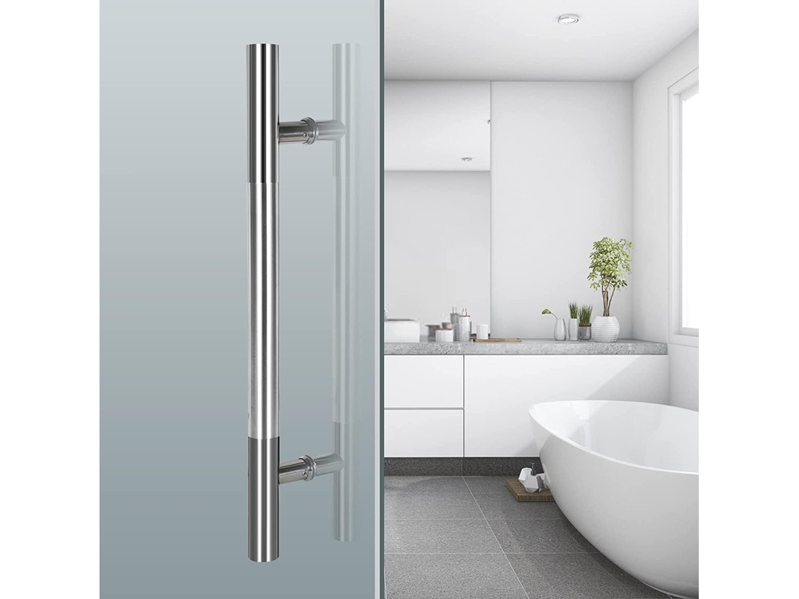 Puxador De Porta Em Aço Inoxidável, Modelo Moderno E Redondo, Para Box De Chuveiro, Ideal Para Banheiro, Entrada, Quarto