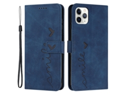 Capa Para Iphone 15 Pro Max Pele Sintética Anti-choque Azul