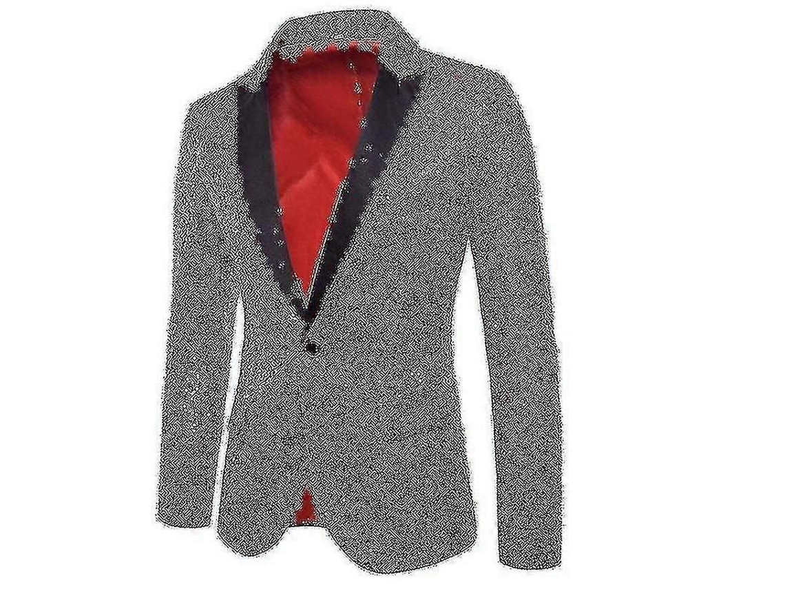 Jaqueta De Traje Masculino Forma Formal De Algodão E Poliéster Para Casamento Na Primavera E Outono Cor Vermelho