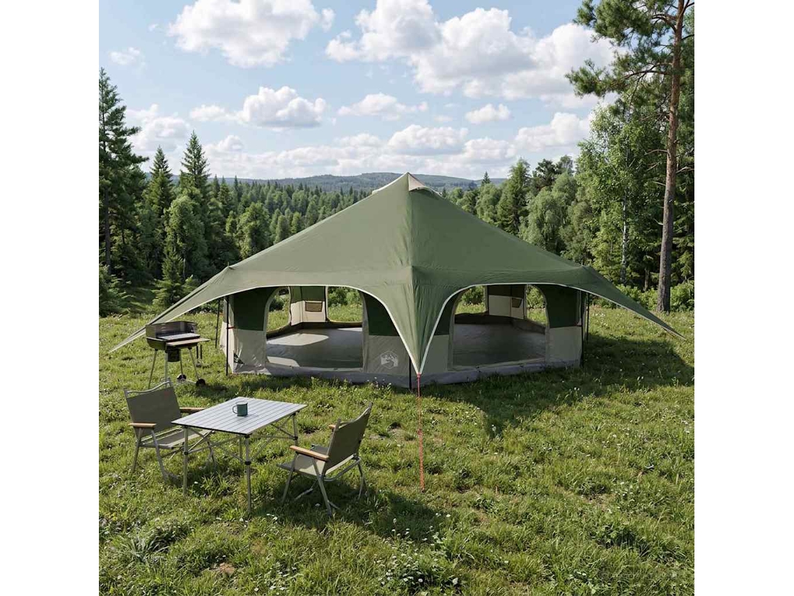 Vidaxl Barraca Familiar 18 Pessoa Verde