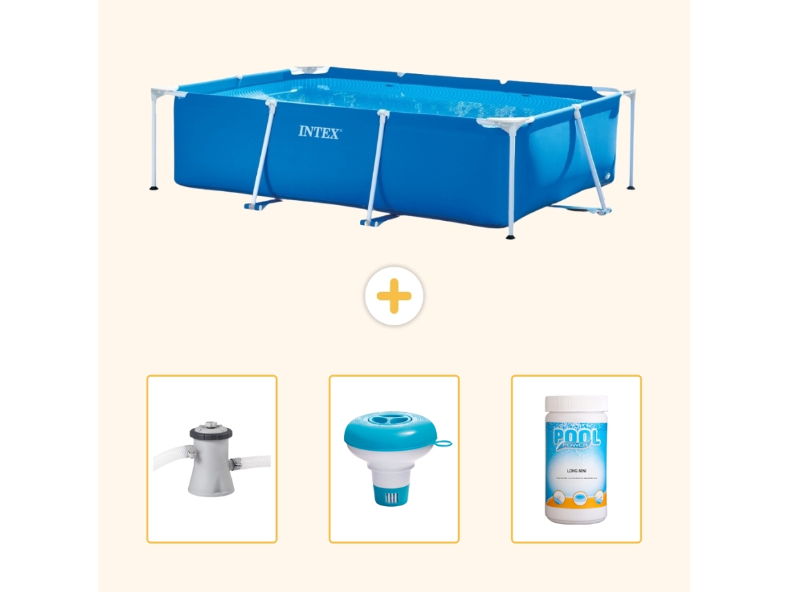 Intex Piscina Com Estrutura Retangular - 260x160x65 Cm - 4-peças Scb77