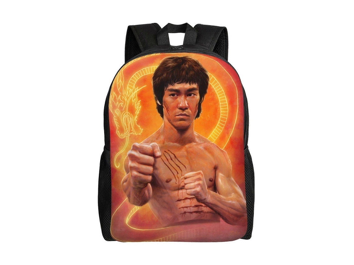 Mochila De Estudante Bruce Lee T1505, Mochila Leve E Estilosa, Mochila À Prova Dágua Com Alça De Ombro Ajustável N1505 Olysi Shop
