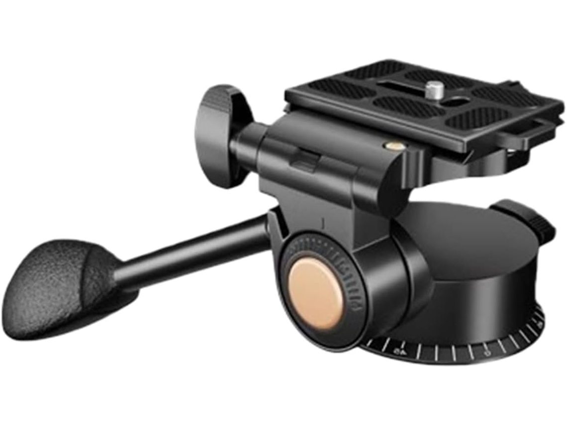 Cabeça de Tripé Portátil em Metal com Rotação de 360 Graus e Ajuste Manual. SFUSHOS